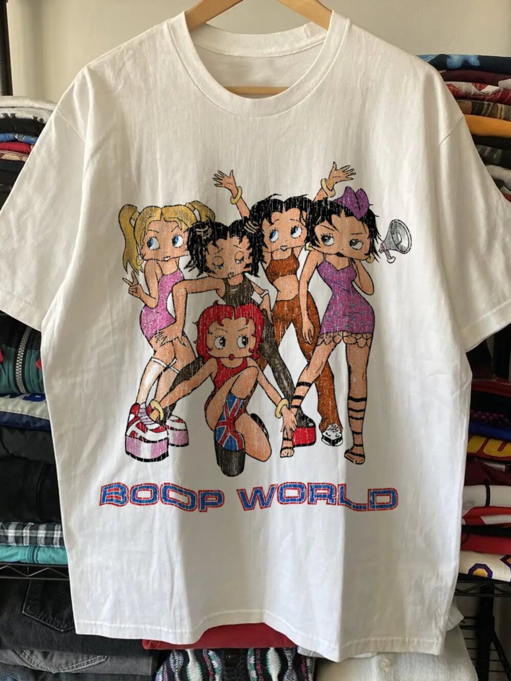 Ultra Rare 98 Boop World Washed White Tee